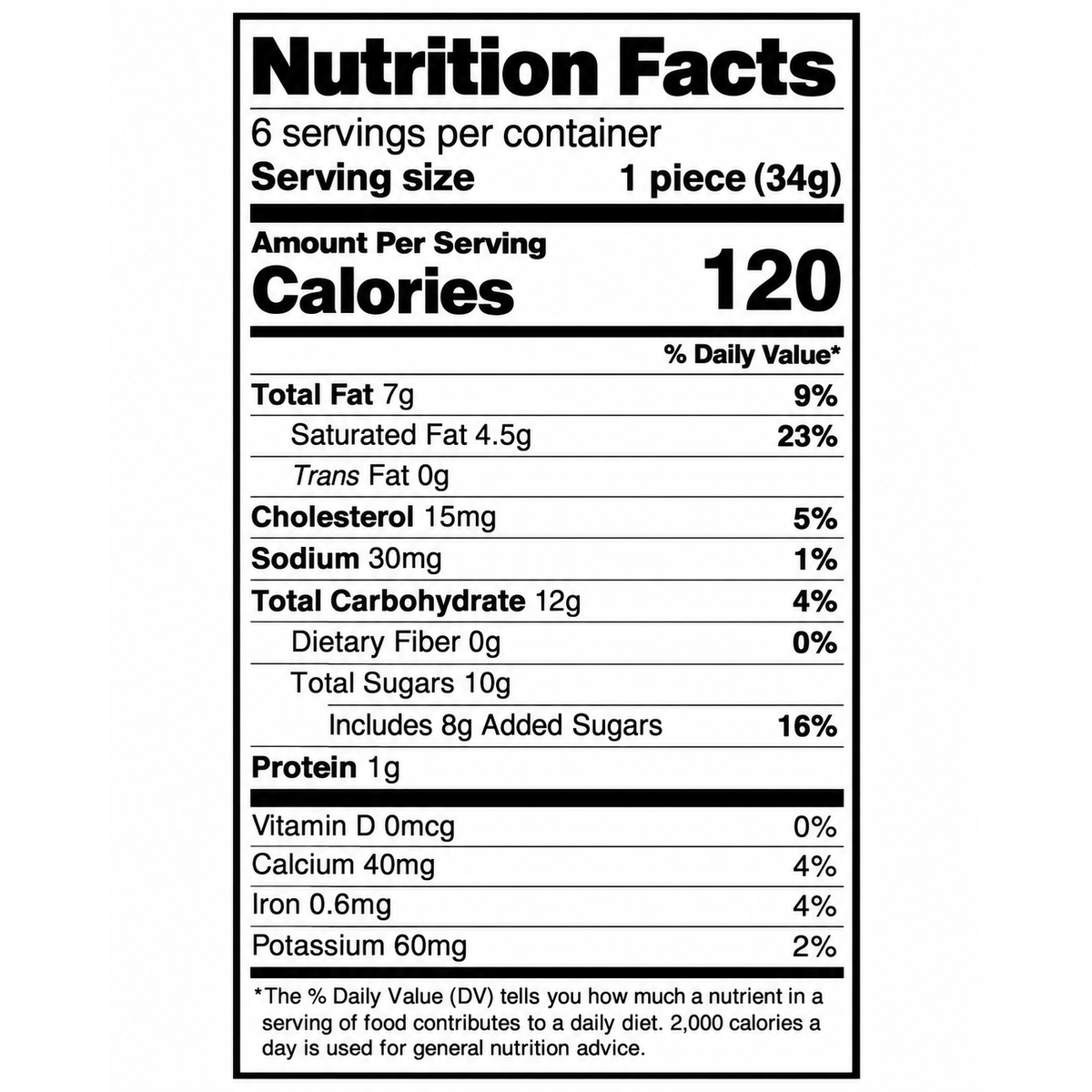 Poppz Ice Cream Bites — Strawberry Bliss — Nutrition Facts — p16-2-X88.png