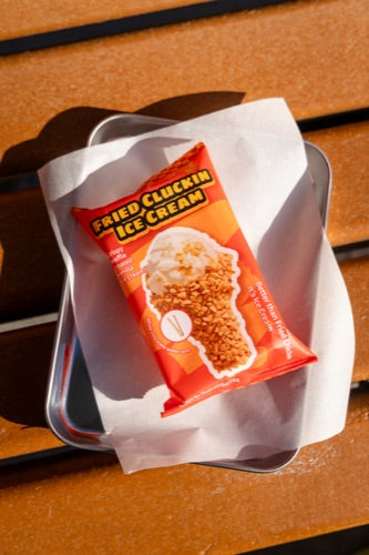 NiceMe Chicken individual wrapper on a dessert tray